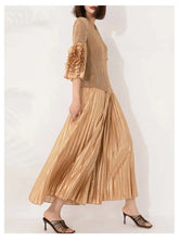 Luxury Formal Plisse Palazzo Pant Set